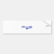 Ellsworth Kansas Classic Design Bumper Sticker