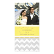 Elopement Announcement Photo Card Grey Chevron