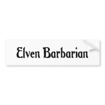 Elven Barbarian Sticker Bumper Stickers