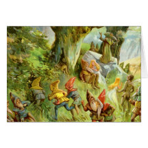 Elves and Gnomes in the Deep Dark Magical Forest Cards