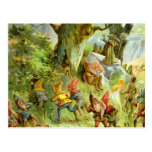 Elves and Gnomes in the Deep Dark Magical Forest Postcards