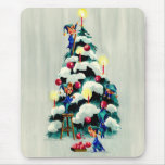 ELVES TRIMMING TREE by SHARON SHARPE mousepads