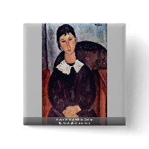 Elvira With A White Collar By Modigliani Amedeo Pins