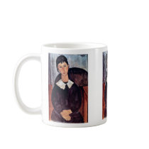 Elvira With A White Collar By Modigliani Amedeo Mugs