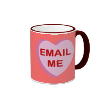 Email Me Conversation Candy Heart Gifts Mug
