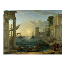 Embarkation of the Queen of Sheba - Claude Lorrain Post Card