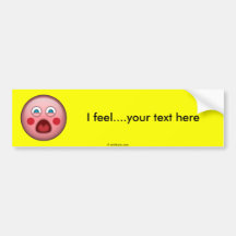 Embarrassed pink bumper sticker