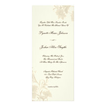 Embassy Floral Ecru Creme Wedding Invitations Tea