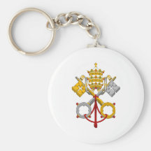 Emblem of the Papacy Official Pope Symbol Coat Keychain