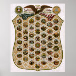 Emblems of the United States 1876 Poster