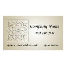 Embossed Floral Business Card