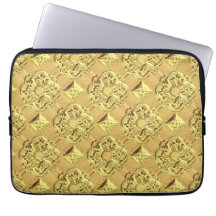 Embossed Gold Foil Laptop Sleeve