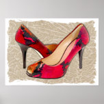 Embossed Leather Reptile Pumps posters