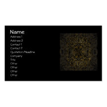 Embossed Look Gold on Black Floral Business Cards