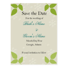 Embossed - Save the Date card Post Cards
