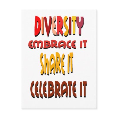 Embrace Diversity Postcard by diversityjustis