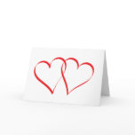 Embracing Hearts Card Blank - Wide