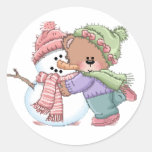 Embracing the Season Round Sticker