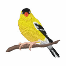 Embroidered American Goldfinch Embroidered Hoody