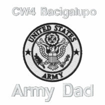 Embroidered Army Dad Emblem Polo2