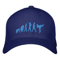 Embroidered Blue Belt Martial Artists Karate Cap