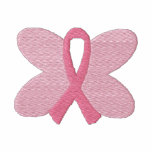 Embroidered Breast Cancer Butterfly Ribbon embroidered shirts