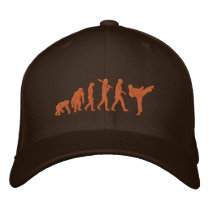 Embroidered Brown Belt Martial Arts Karate Cap