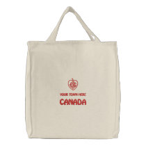 Embroidered CANADA Monogram Tote Bag