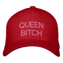 Embroidered Cap with QUEEN BITCH on it Embroidered Hat