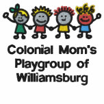 Embroidered Colonial Mum's Member T-Shirt in White
