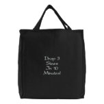 Embroidered "Drop 3 Sizes In 10 Minutes!" Bag embroidered bags