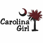 Embroidered Garnet-Black Carolina Girl Palmetto Polo Shirt