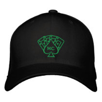 Embroidered Hat Green Stitch
