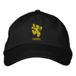 Embroidered Heraldic Lion or Griffin Cap Embroidered Hats