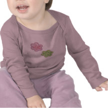 Embroidered Knit Flowers T-shirts