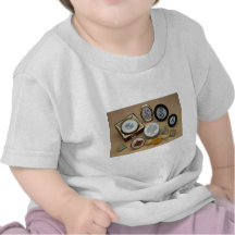 Embroidered miniatures in frames tshirt