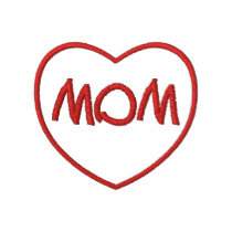 Embroidered Mum Heart