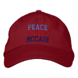 Embroidered Peace Love McCain Ball Cap embroidered hats