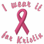 Embroidered Pink Ribbon T-shirt