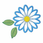 Embroidered Pretty Turquoise Daisy FLower embroidered shirts