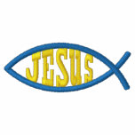 Embroidered shirt with Ichthys  and Jesus embroidered shirts