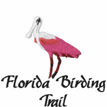 Embroidered Spoonbill Florida Birding Trail Embroidered Polo Shirt