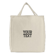 Embroidered Tote Bag Template Natural