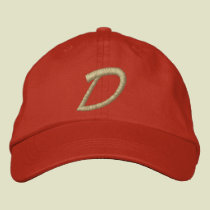 Embroidery Monogram Letter D Initial embroidered hats