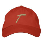 Embroidery Monogram Letter T Initial embroidered hats