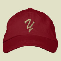 Embroidery Monogram Letter Y Initial embroidered hats