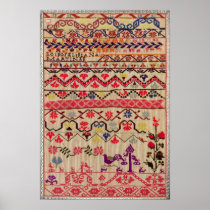 Embroidery sampler posters