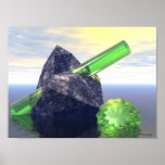 Emerald Abstract posters