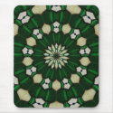 Emerald and Ivory Radial Mousepad