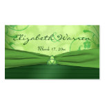 Emerald Green Celtic Love Knot Wedding Favour Tag business cards